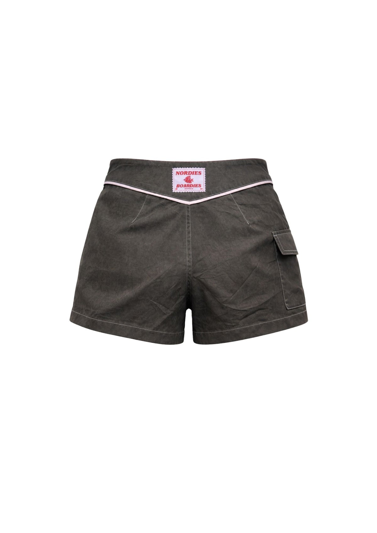 Snap Front Boardshorts - Dark Olive