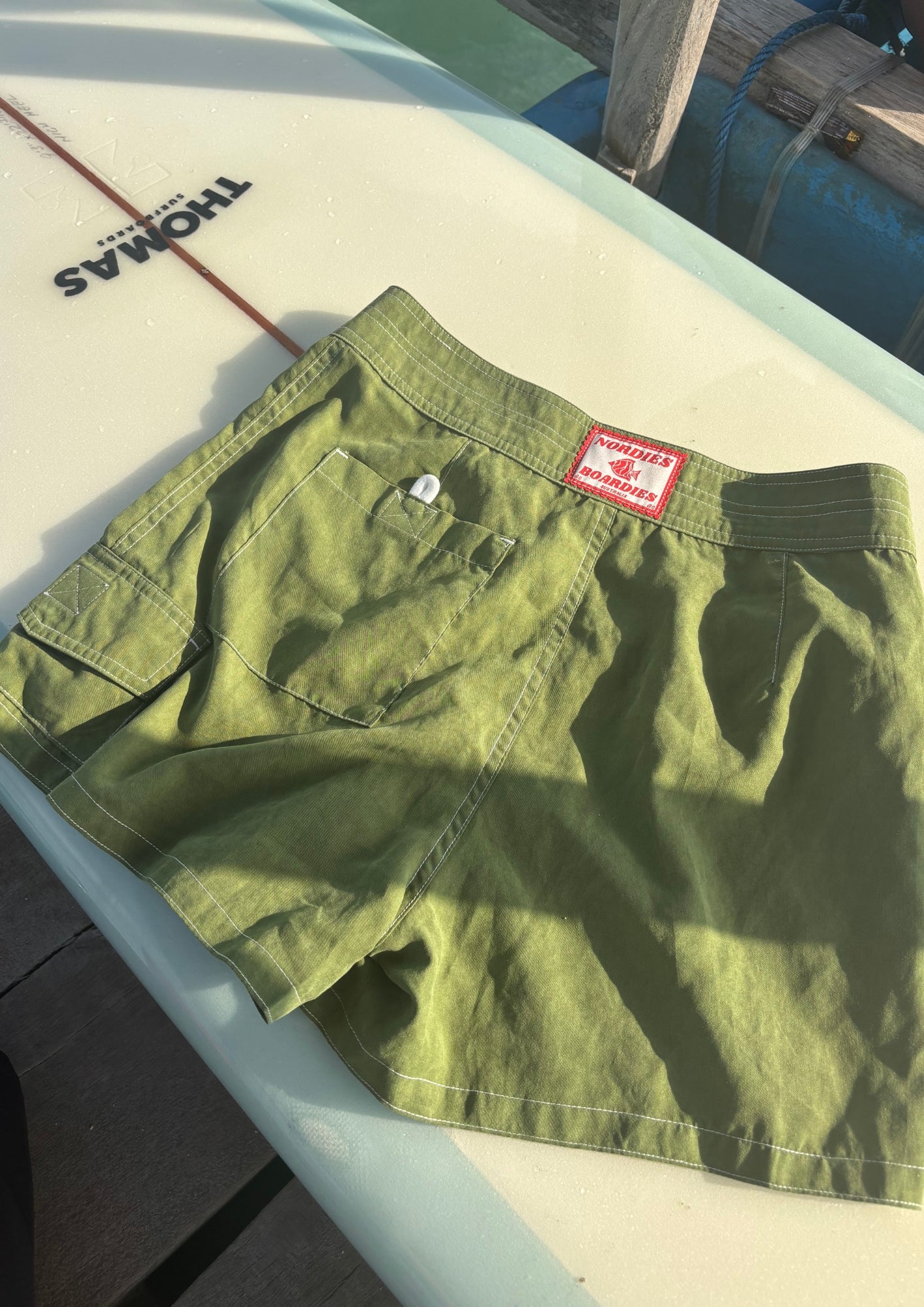Tie Front Boardshorts - Lime