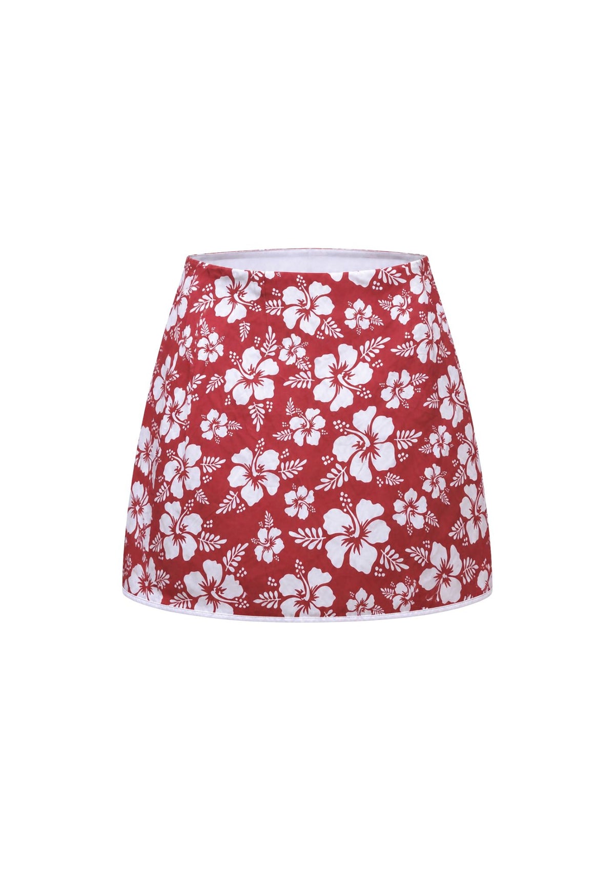 Wrap Skirt - Cherry Hibiscus