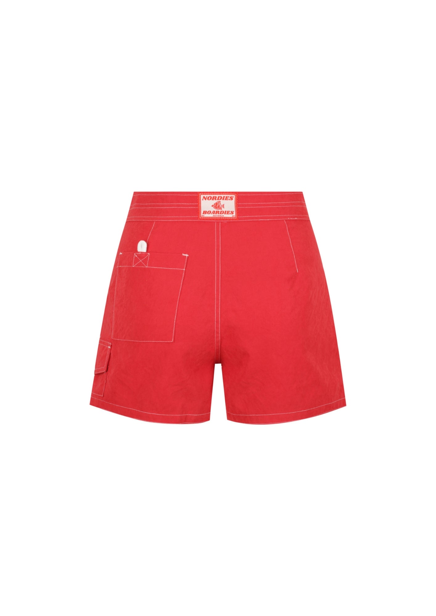 Tie Front Boardshorts - Cherry