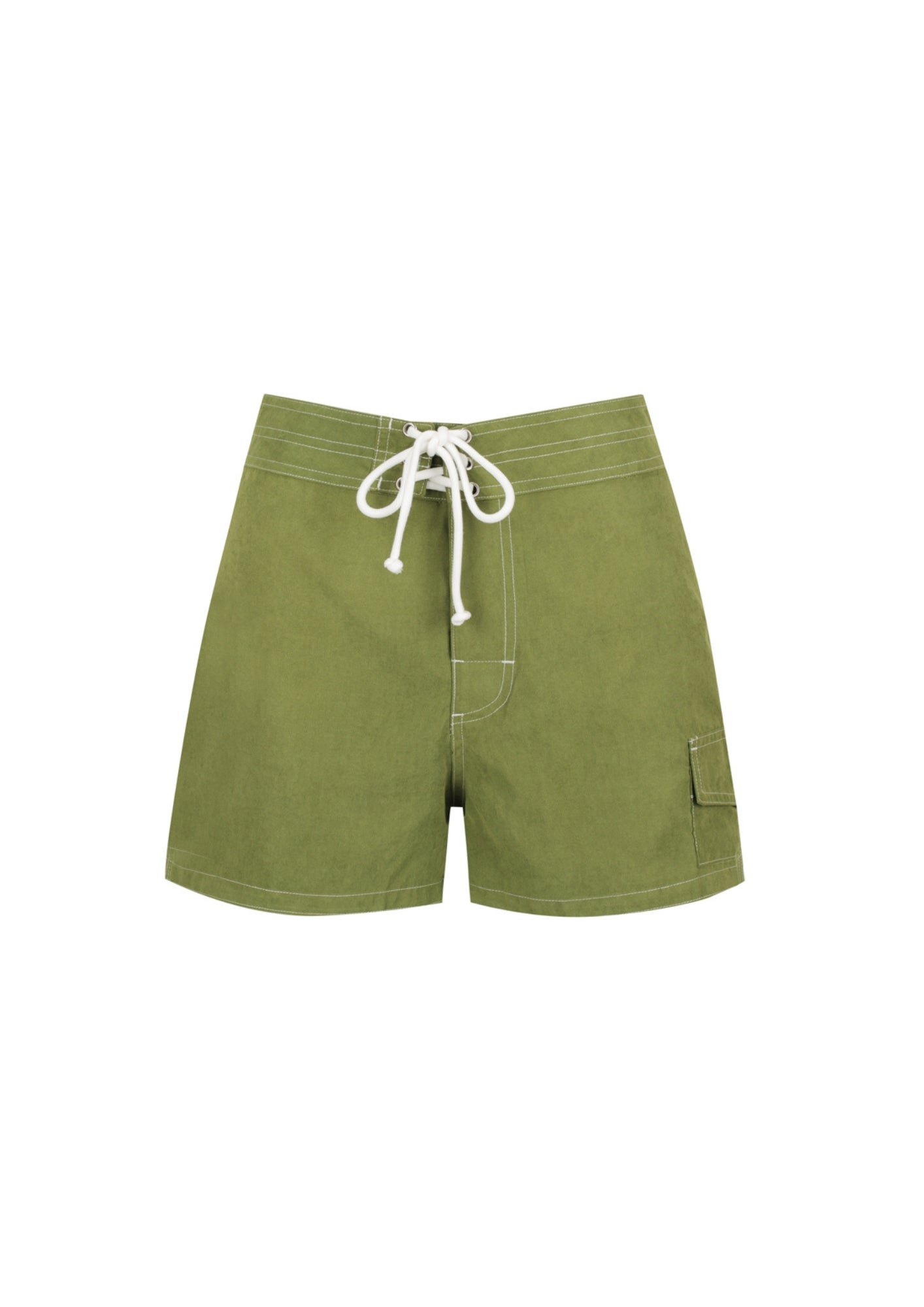 Tie Front Boardshorts - Lime