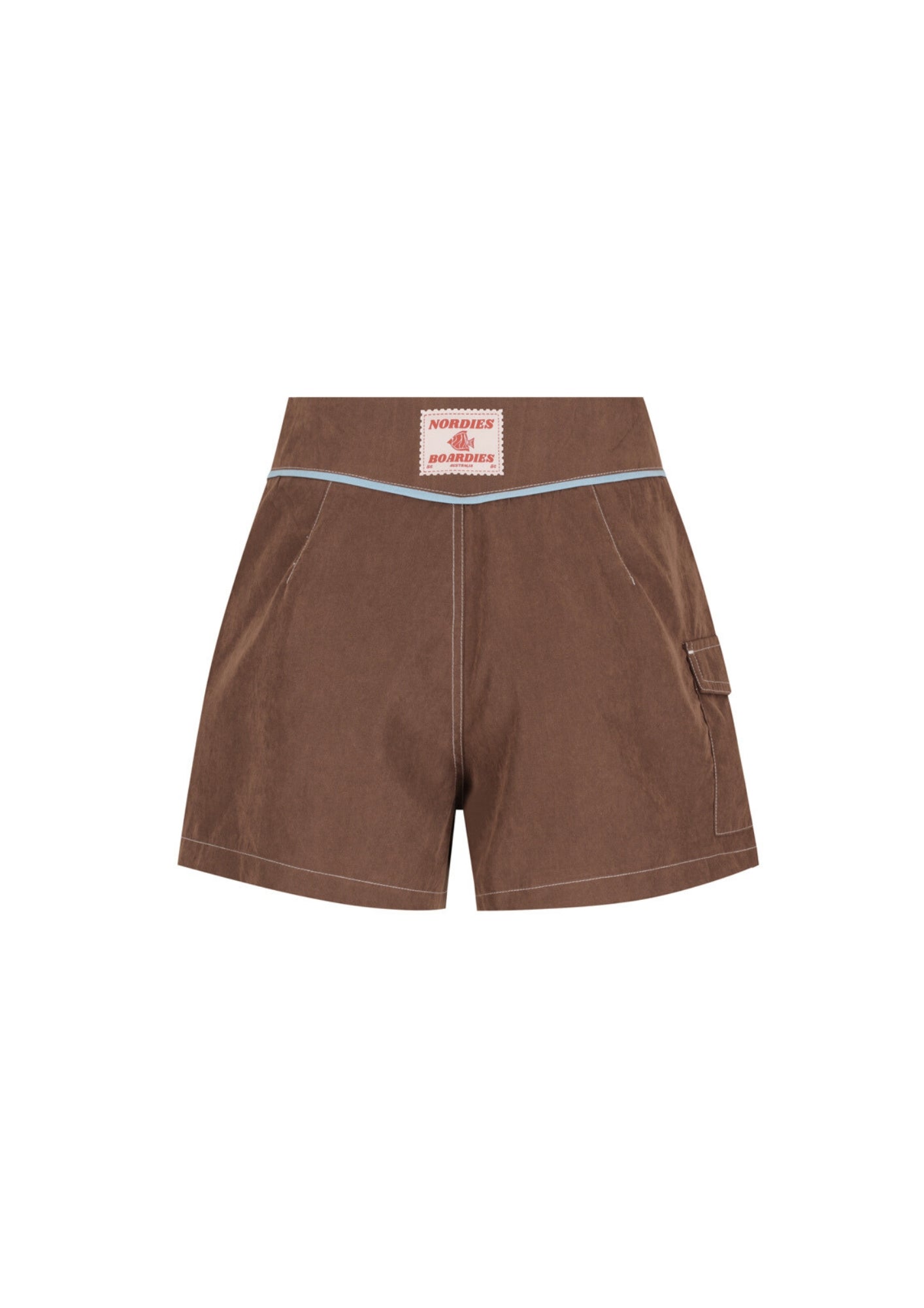 Snap Front Boardshorts - Mocha