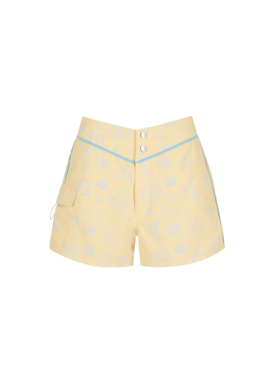 Snap Front Boardshorts - Butter Signature Print