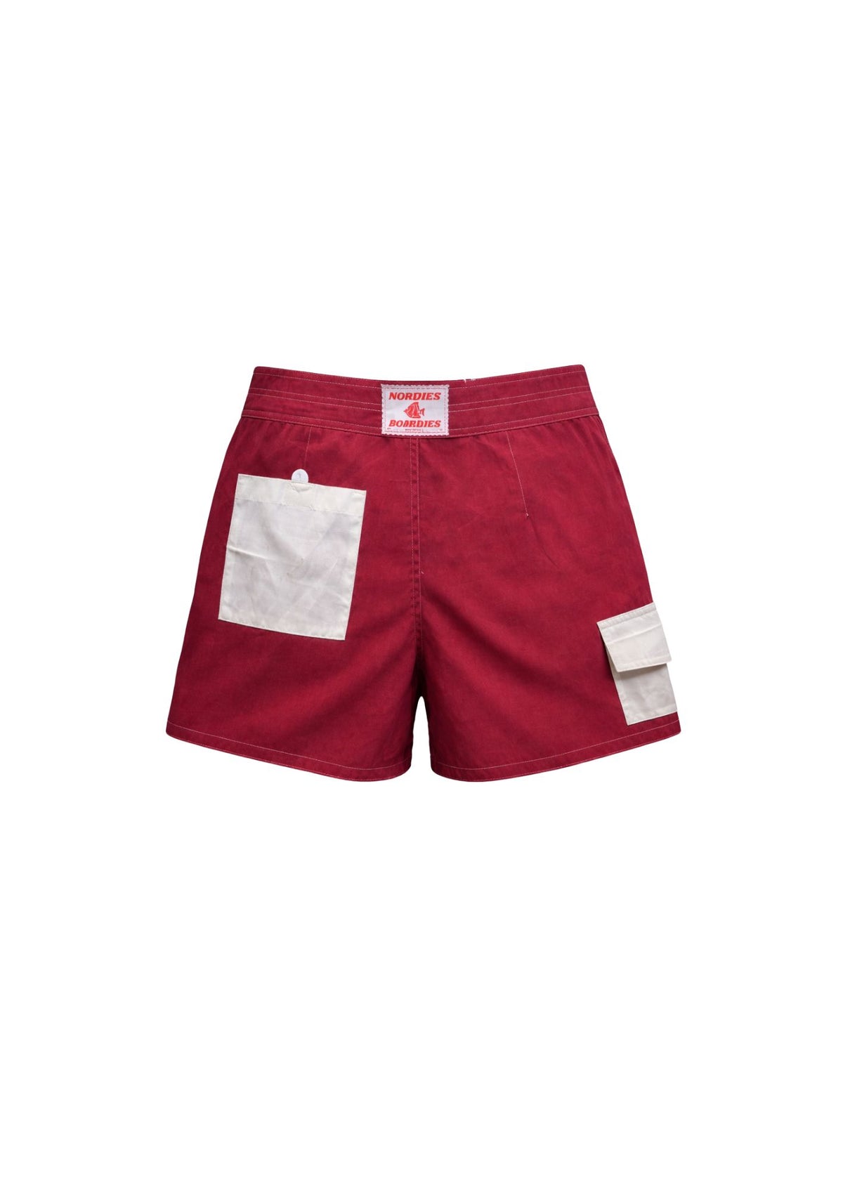 Tie Front Boardshorts - Crimson