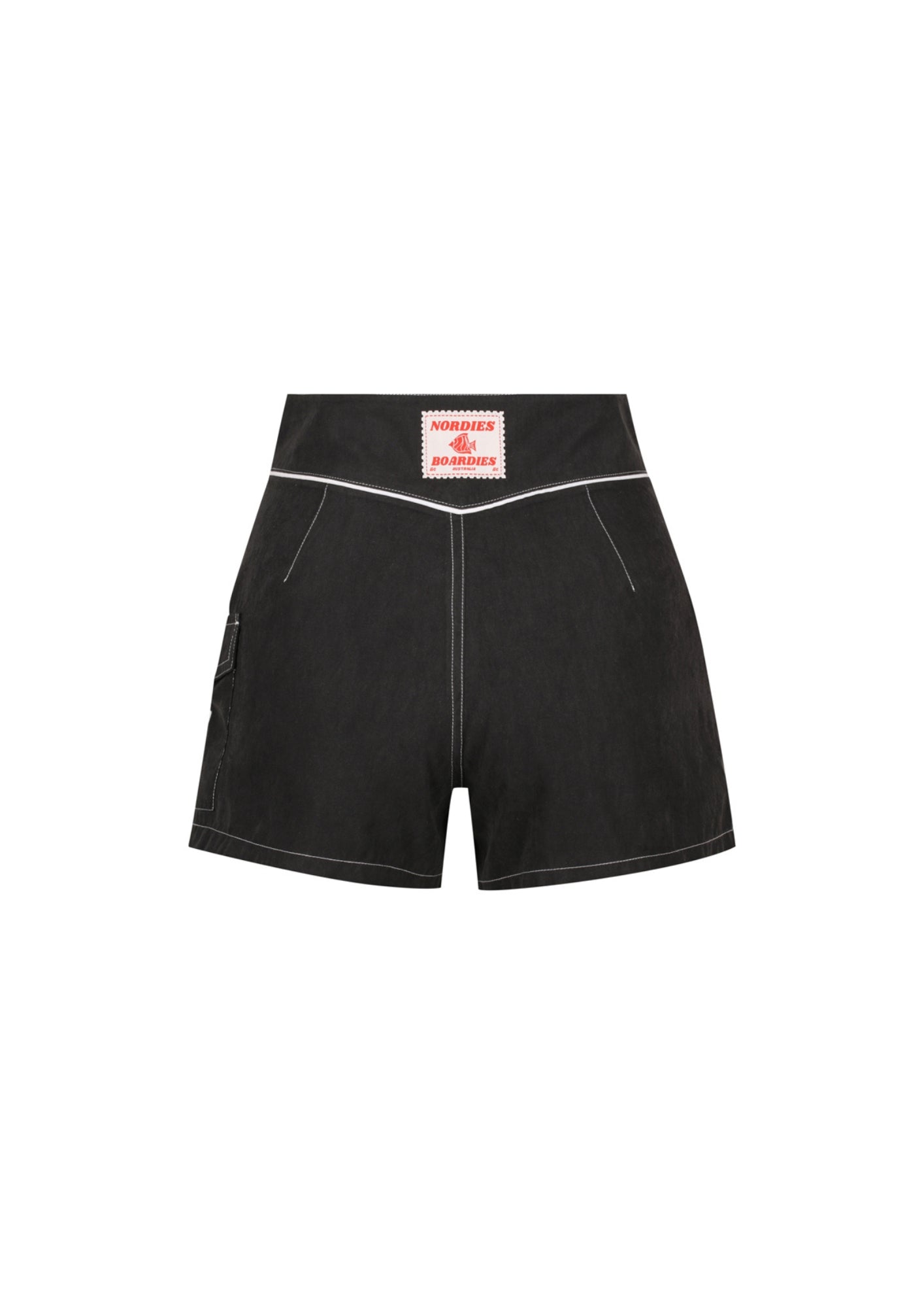Snap Front Boardshorts - Black