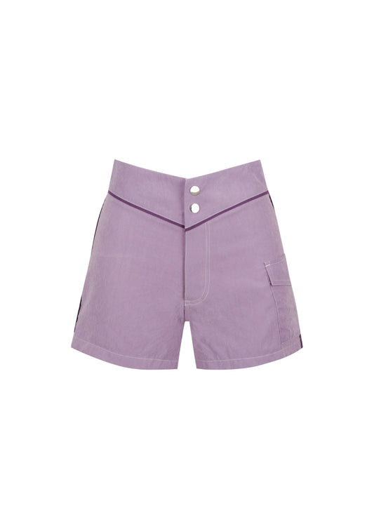 Snap Front Boardshorts - Lavender
